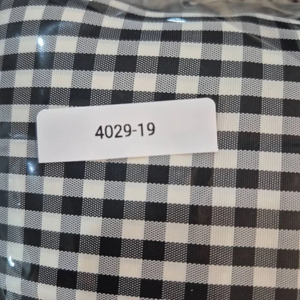 Fabric, Black & White Polyester Gingham Taffeta, 45